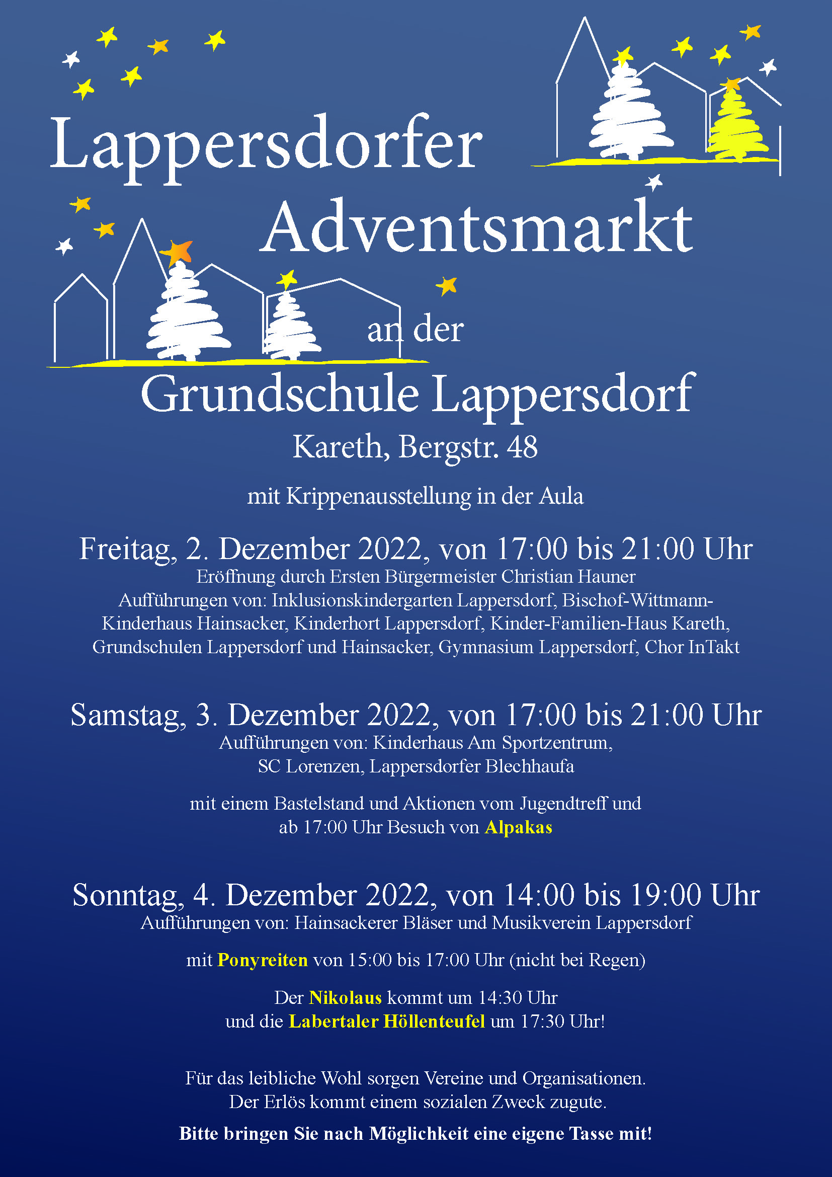 Lappersdorfer Adventsmarkt - Programm